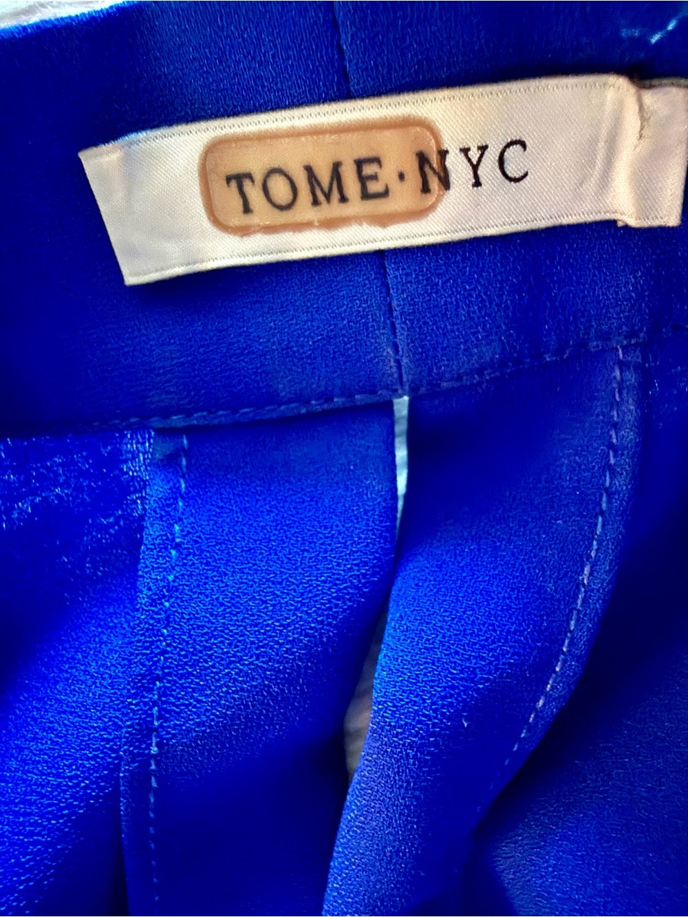 Tome NYC Women’s V-Neck Midi Kimono Dress in Royal Blue - Picture 5 of 6
